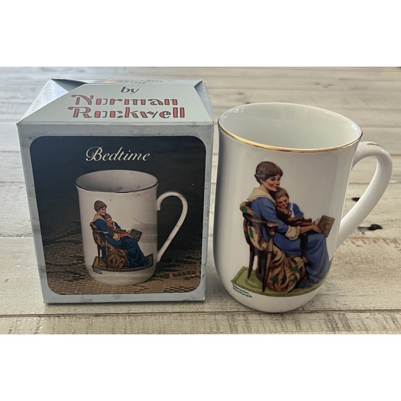 Norman Rockwell‎ Vintage Collectible Mugs - Memories and Bedtime New In the Box - Picture 9 of 15